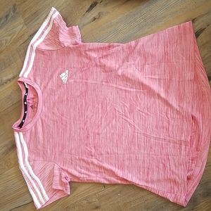 Adidas Three Stripe Tee in Pink